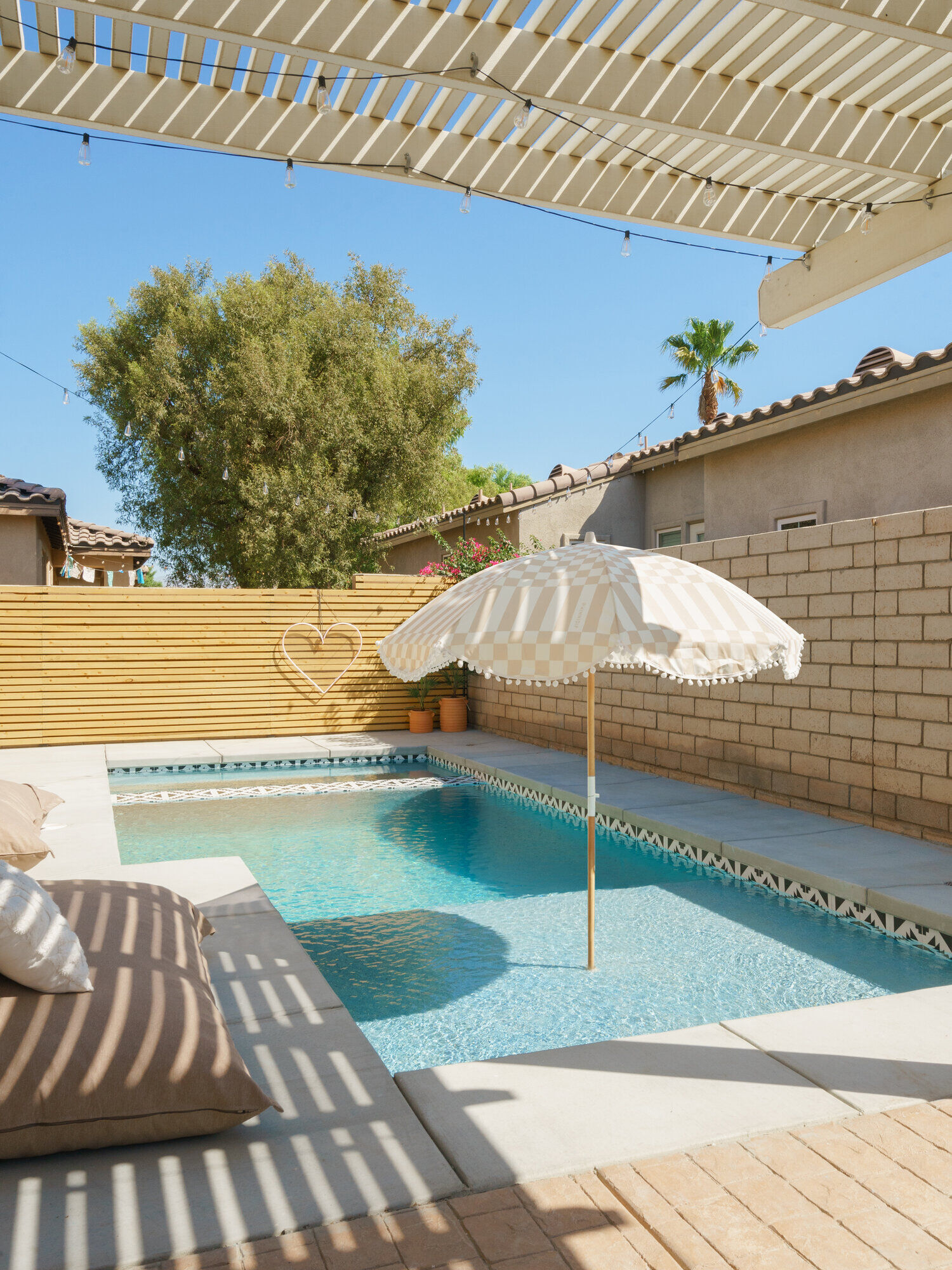 Open floor plan living and dining area at Terra Luz Indio